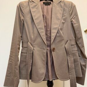BCBGMaxAzria Taupe Single-Button Women's Blazer
